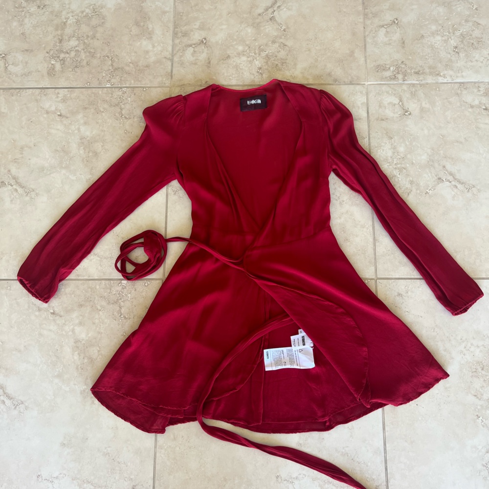 Red Reformation Wrap Dress